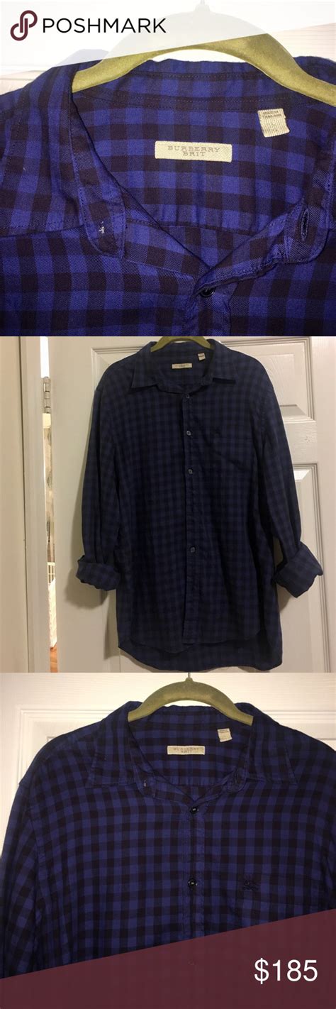 burberry london blue button up shirt|authentic Burberry button up shirt.